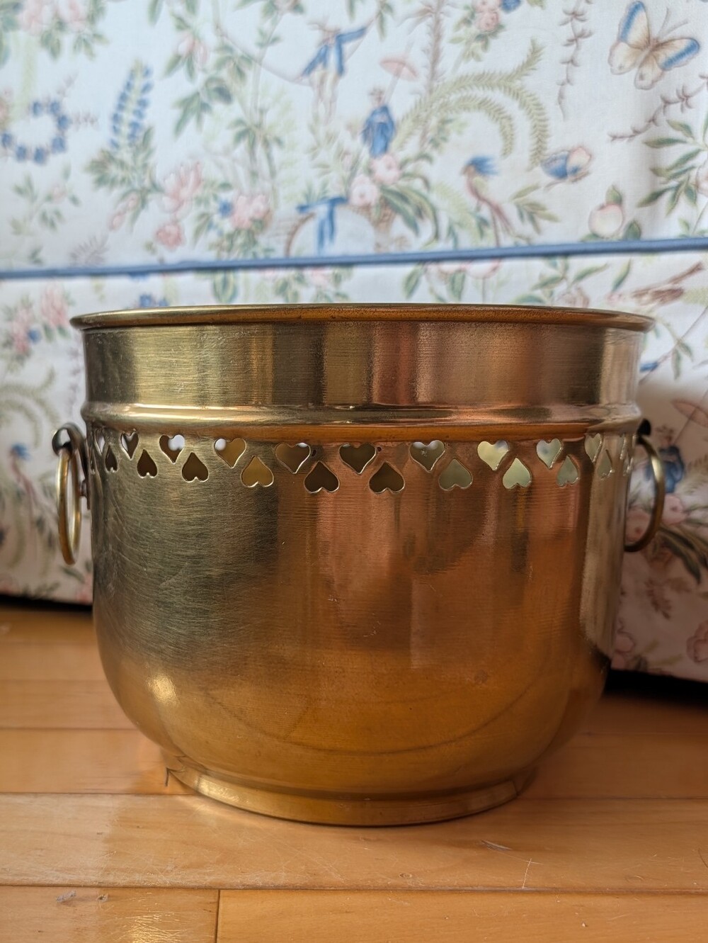Brass Planter With Heart Cut Outs